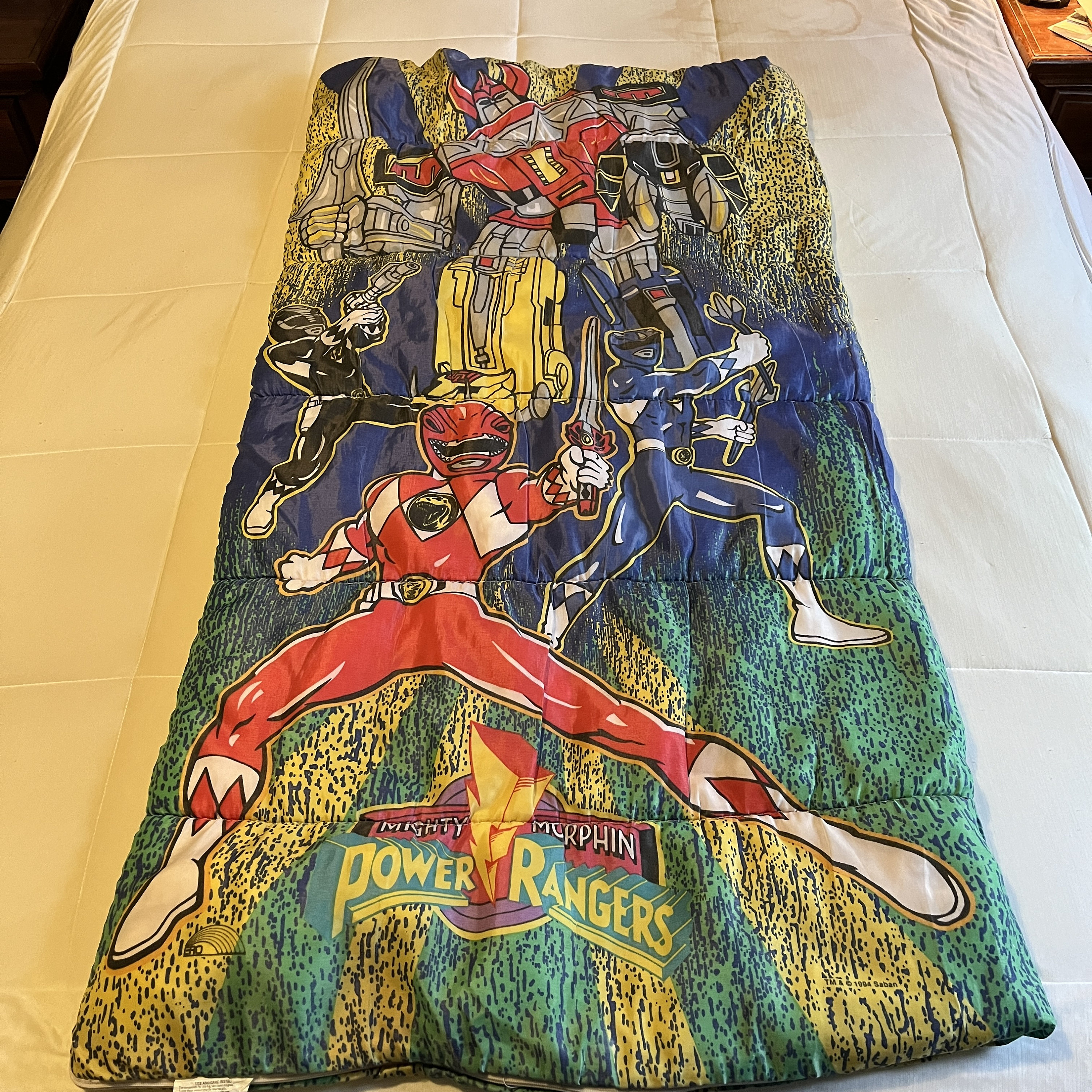 Vintage 1994 Power Rangers Sleeping Bag for Youths Etsy
