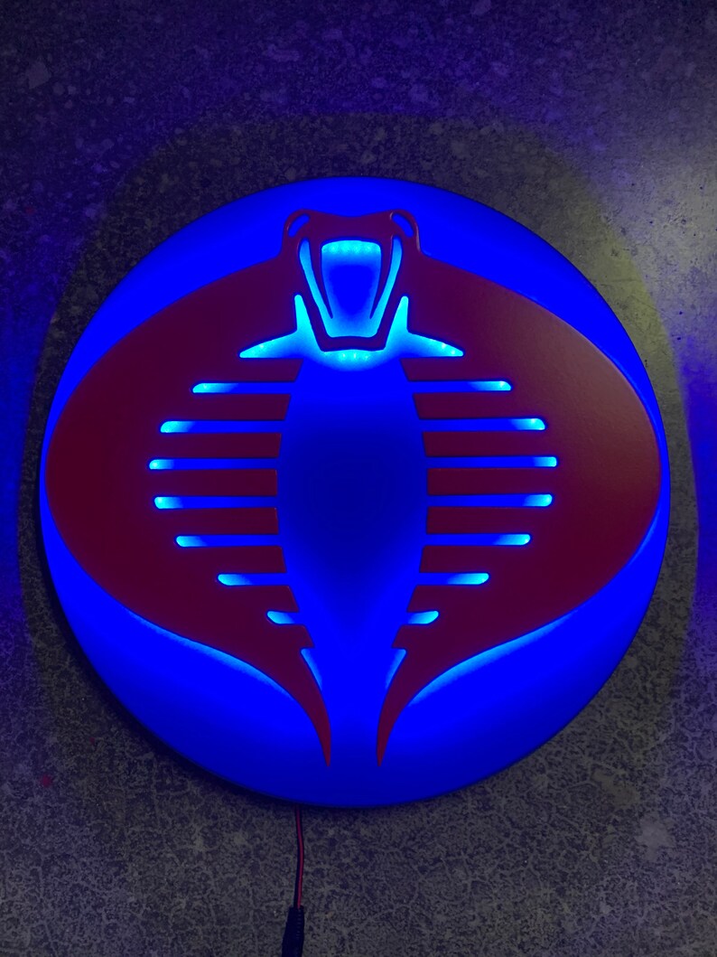 Cobra Commander GI-Joe Illuminated LED Neon Logo Wall Art for | Etsy