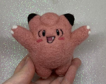 Clefairy Needle Felted Sculpture