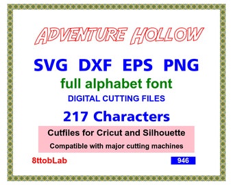 Adventure Hollow svg font files eps png dxf