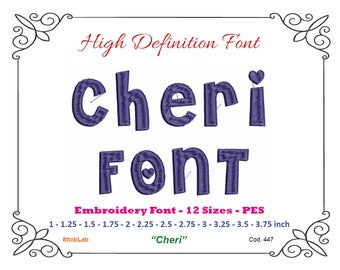 cheri font Embroidery font