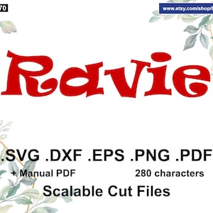 ravie svg fonts alphabet eps dxf png