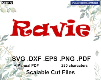 ravie svg fonts alphabet eps dxf png