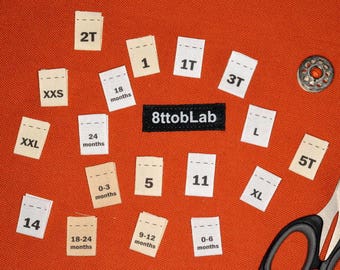 organic cotton fabric size tag label