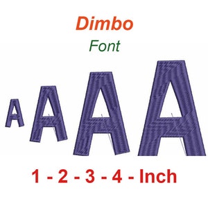 Embroidery Font Dimbo 8 Size - Etsy