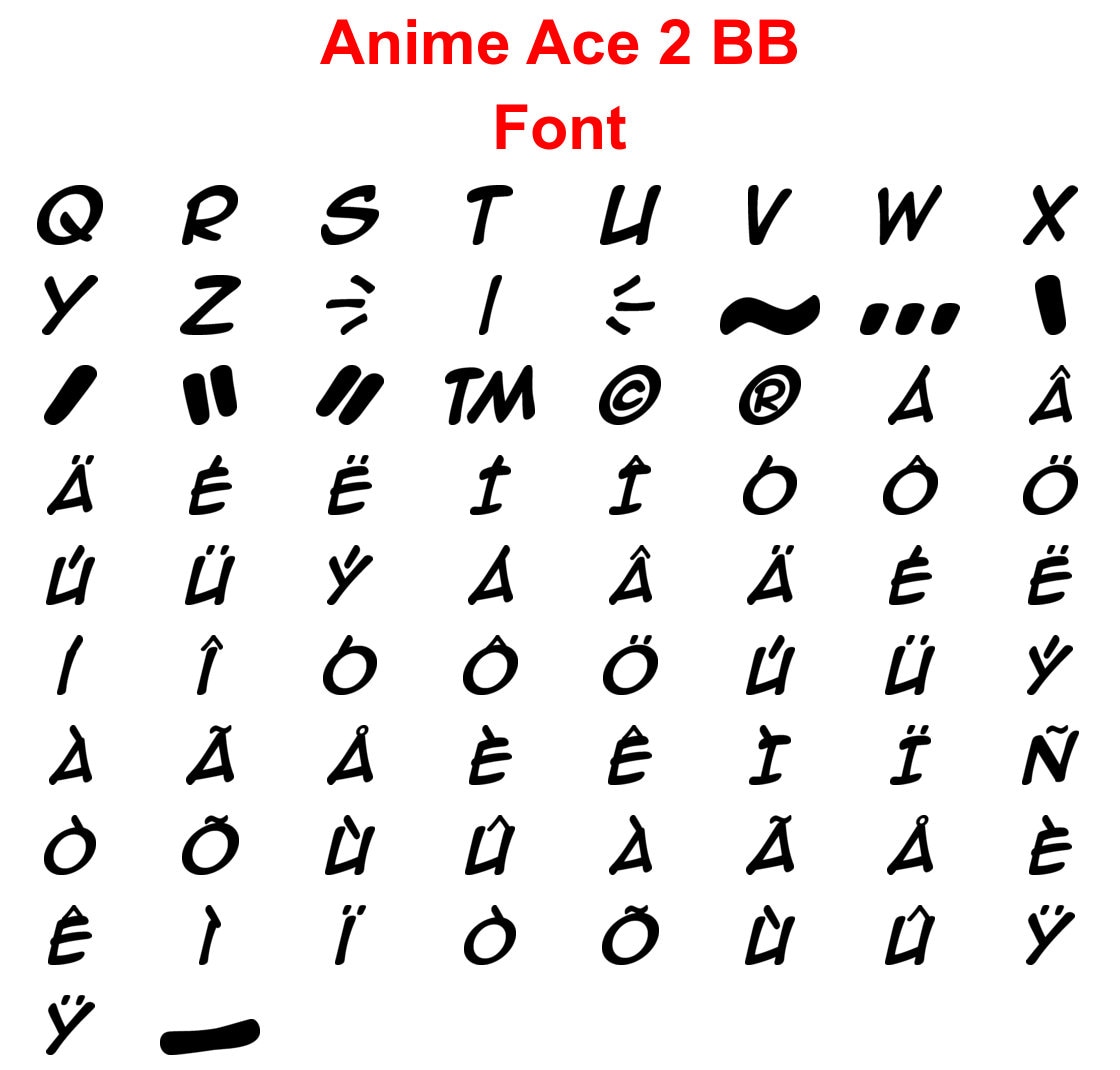Anime Svg Font Files Eps Png Studio3 - Etsy