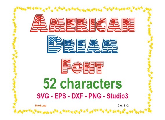 Download American dream font alphabet svg eps png studio3 | Etsy