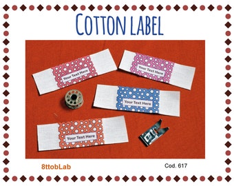 Custom clothing label cotton pois