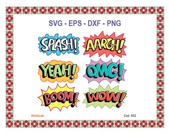 comic bubble svg files eps dxf png