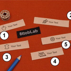 Custom clothing labels tags organic cotton handmade 1