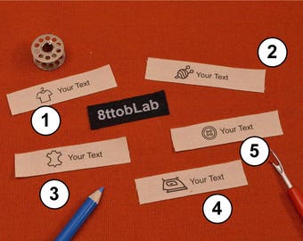 Custom clothing labels tags organic cotton handmade 1
