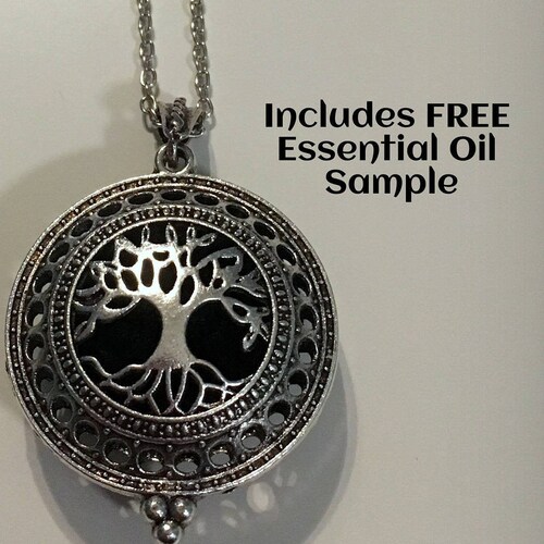Aromatherapy Necklace Diffuser Necklace tree of Life Etsy
