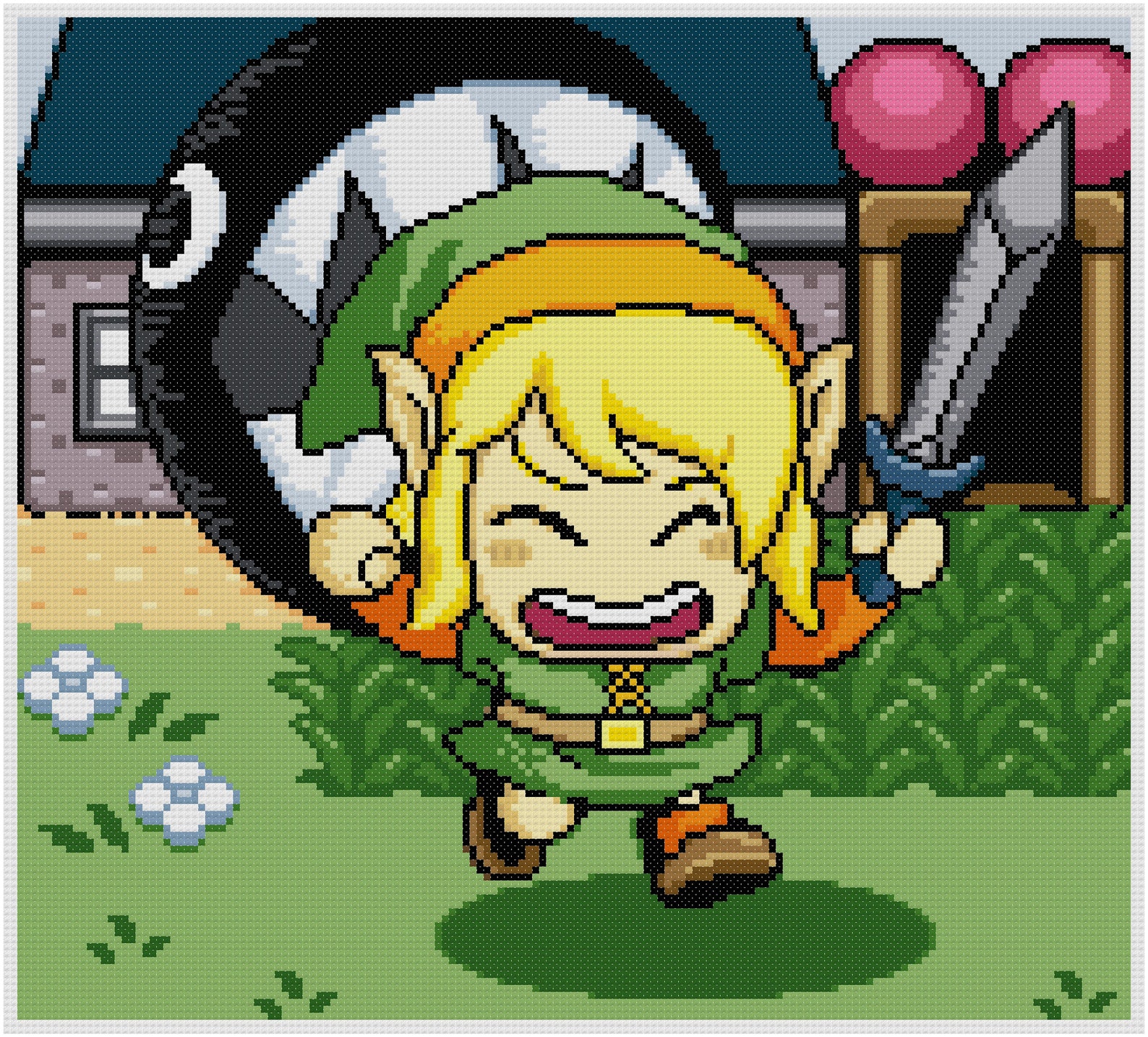 Zelda cross. Zelda Cross Abkazias. Pattern link gif