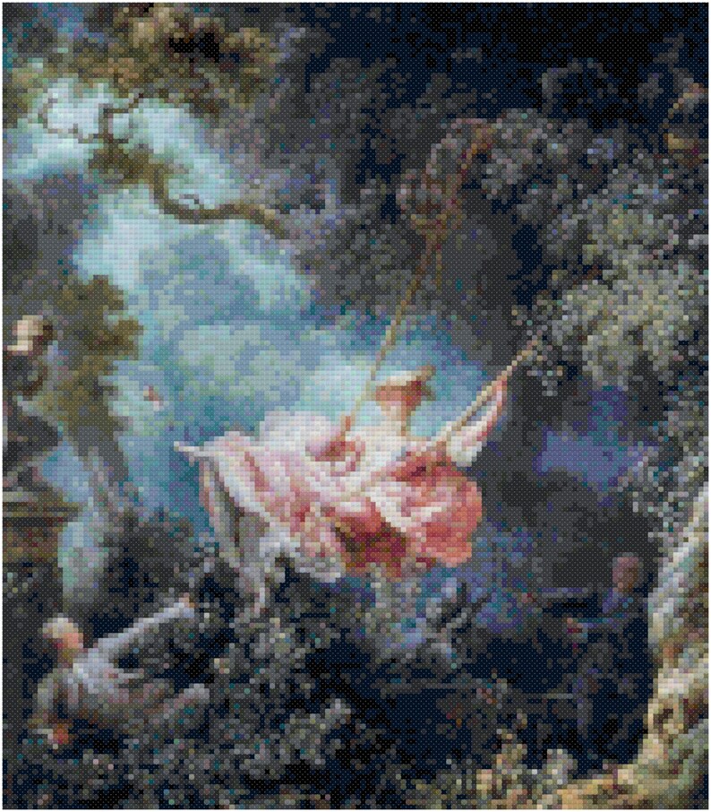 Cross Stitch Pattern The Swing By Jean Honore Fragonard
