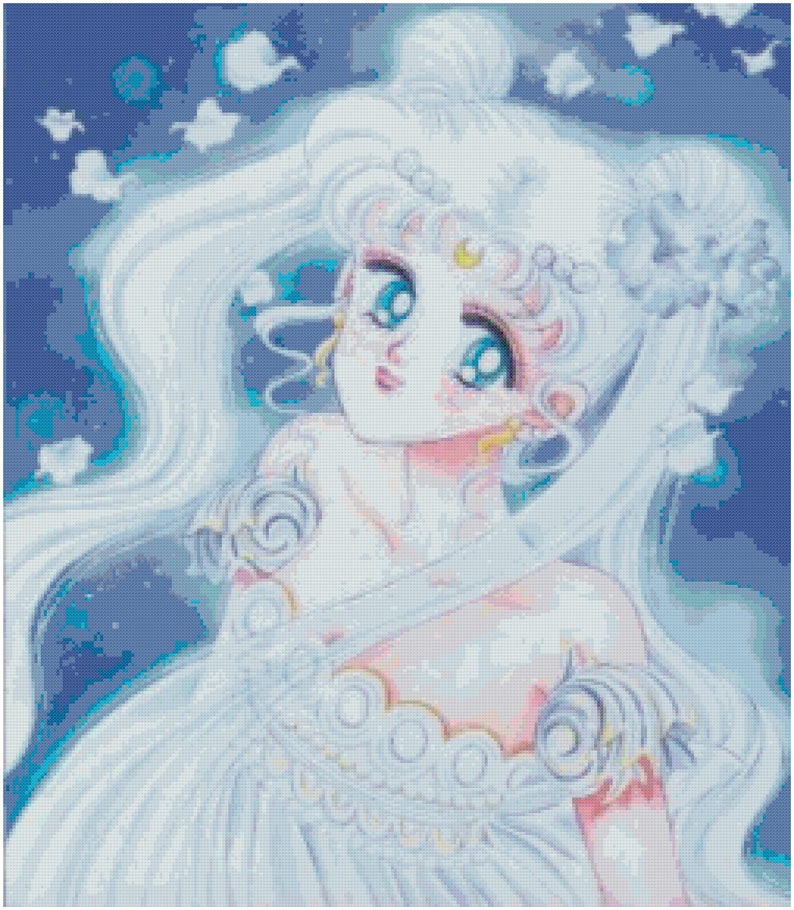 Princess Serenity Sailor Moon Cross Stitch Pattern