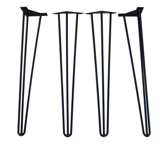 24 inch hairpin legs 3//8 round SHIPS Same Day Free Hairpin Leg Metal Table Leg