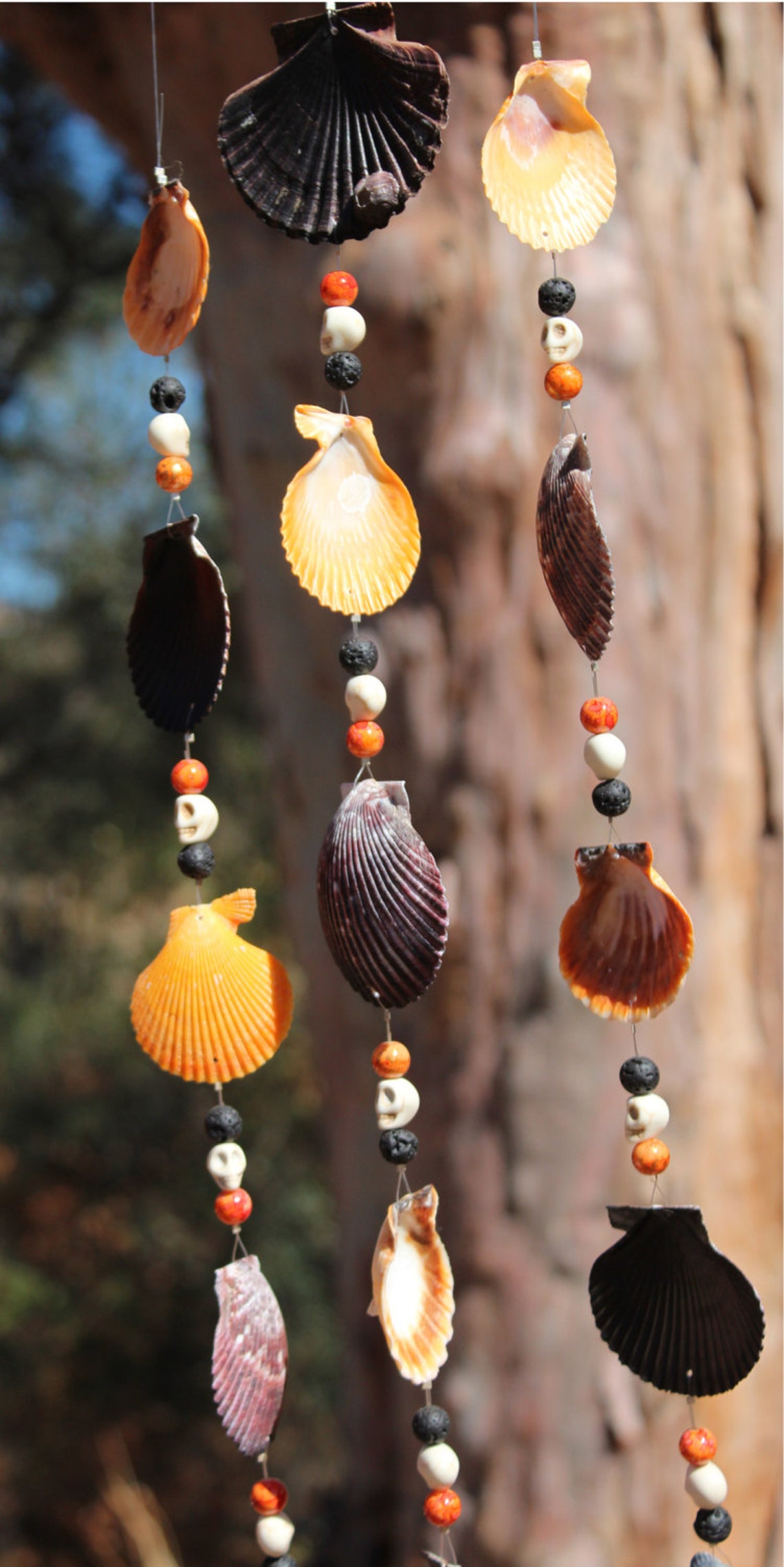 Halloween Mobile Sea Shell Wind Chime Driftwood wind chime Etsy
