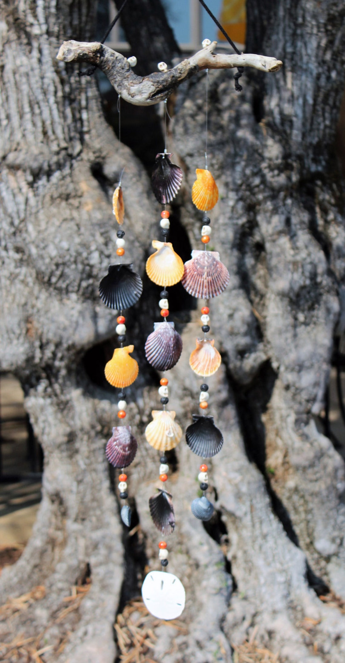 Halloween Mobile Sea Shell Wind Chime Driftwood wind chime Etsy