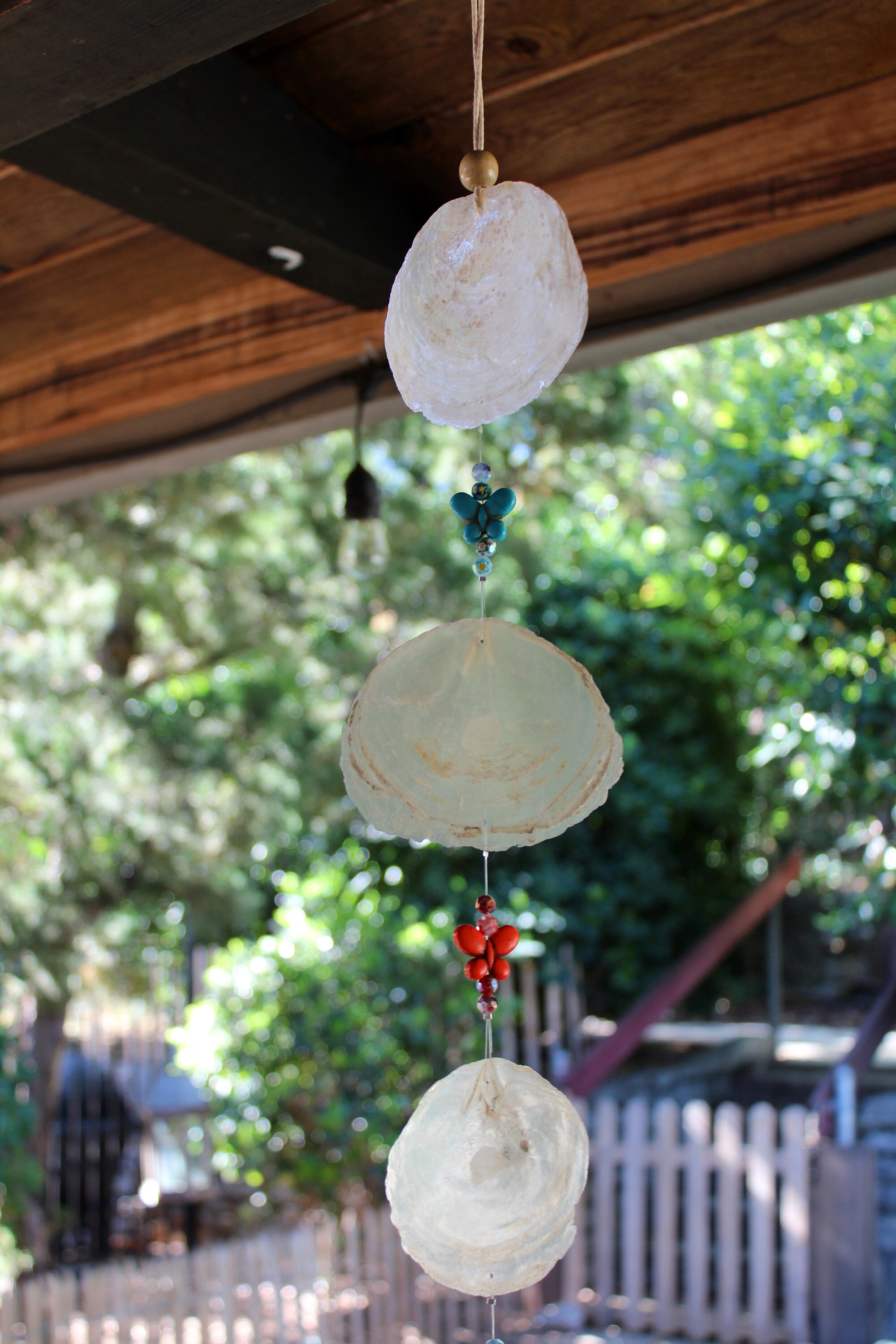 Handmade Capiz Mobile, Natural Uncut Capiz Shell, Seashell Mobile ...