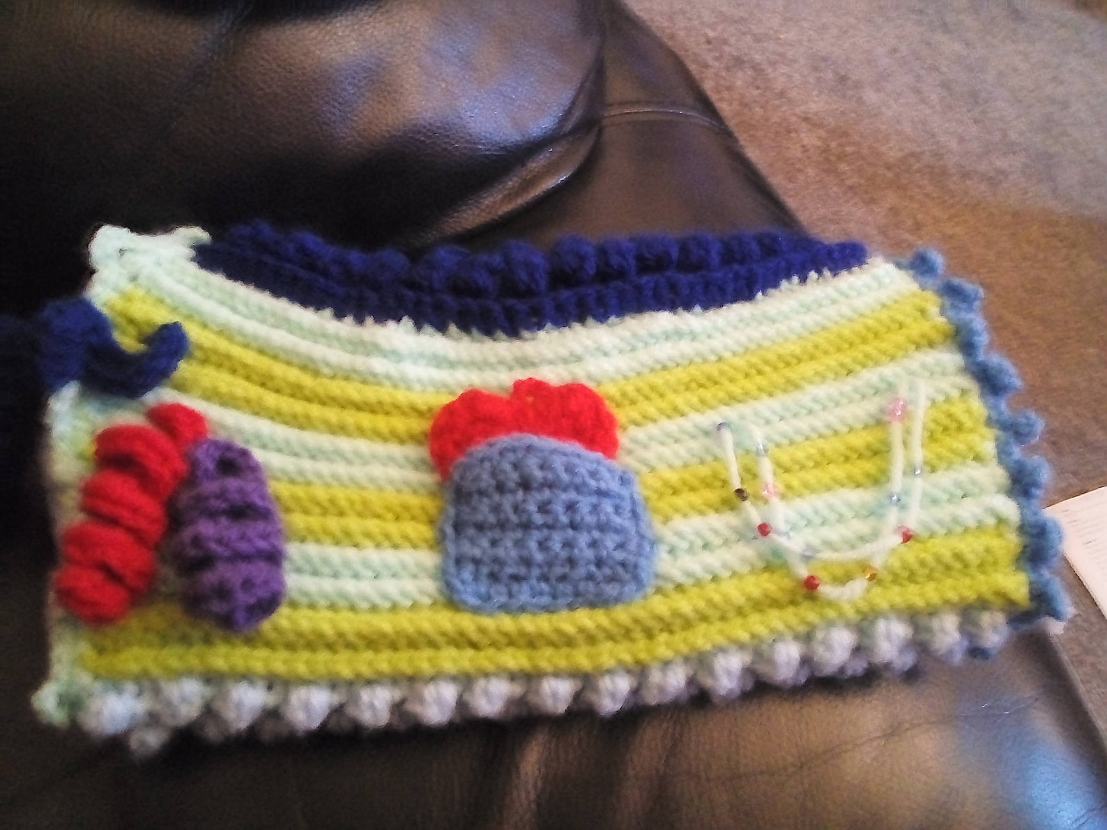 Crochet Twiddle Muff / Fiddle Muff autism Friendly alzheimers Friendly