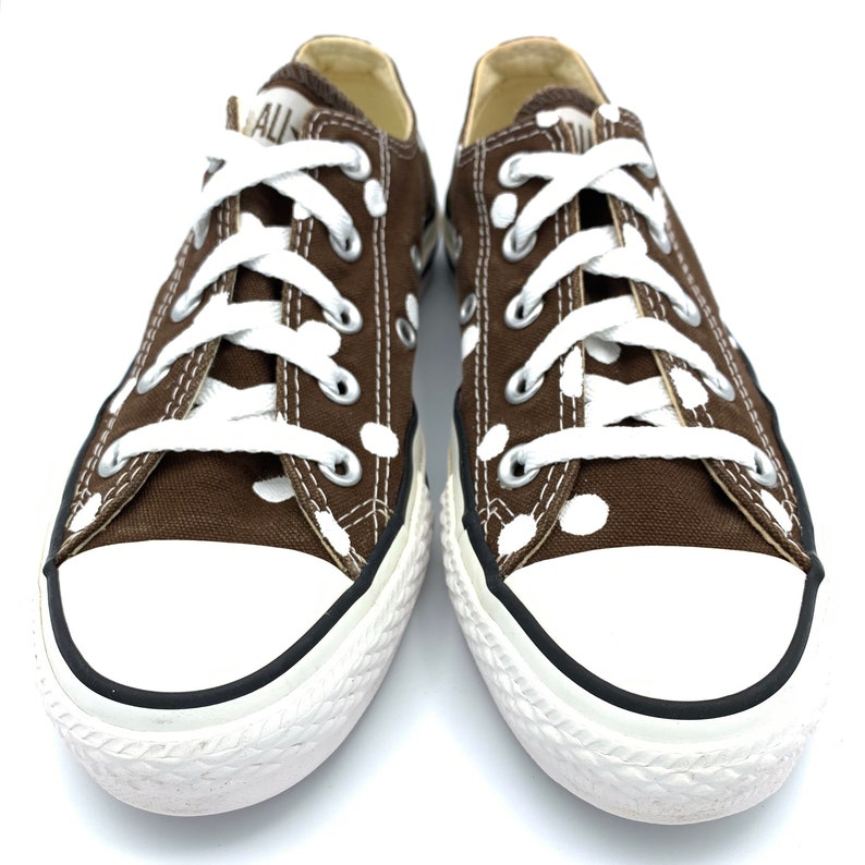 converse with heart polka dots