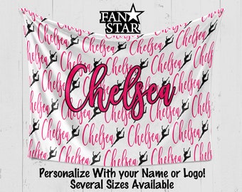 Personalized Gymnast Blanket, Plush Gymnastics Blanket, Perfect Gymnast Gift, Customize the colors and more!  Choose Your Image