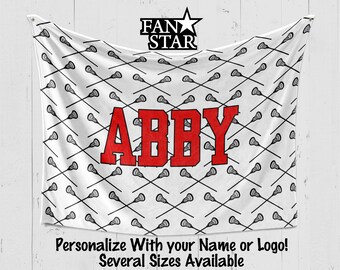 Personalized Lacrosse Blanket, Plush Lacrosse Name Blanket, Perfect Lacrosse Player Gift, Customize to your needs!