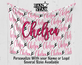 Personalized Dancer Name Blanket, Plush Dancer Blanket - Choose Your Dancer Figure, Dance Gift, Customize to your needs!