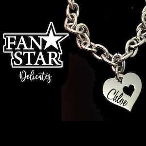 Personalized Heart Charm Bracelet, Engraved Stainless Steel Heart Charm Bracelet with Optional Front and Back Engraving