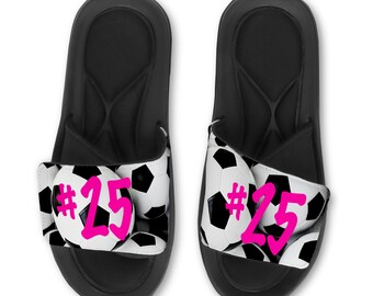 custom soccer slides etsy