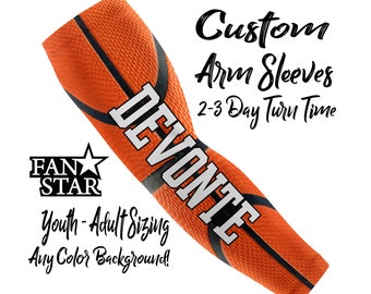 Personalized BASKETBALL arm sleeve , Customized Compression Arm Sleeve, Great Basketball Team Gift, Adult and Child Sizes Available