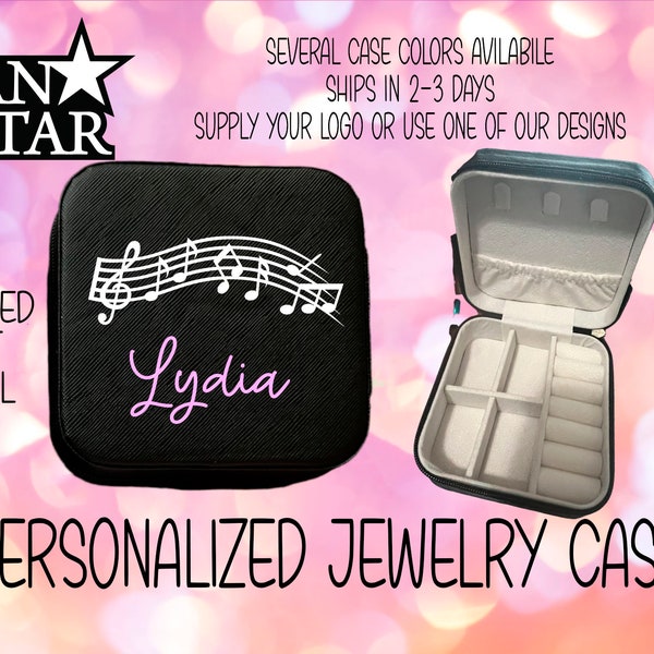 Personalized Music Travel Jewelry Box Perfect for Sports Bags to Keep Valuables Safe and Clean