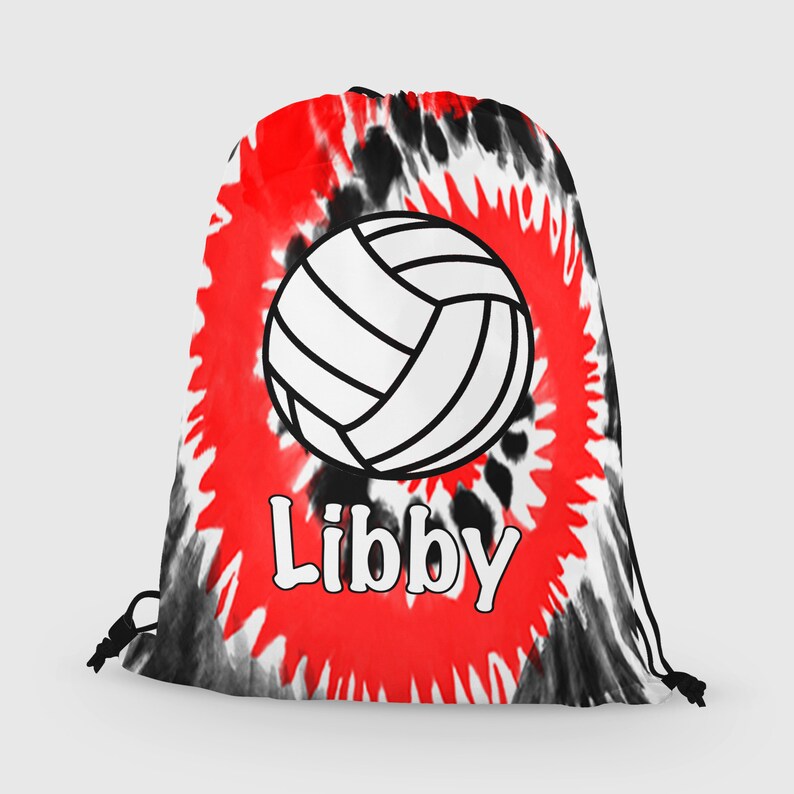 Personalized Volleyball Drawstring Bag Custom Volleyball Etsy