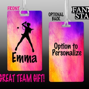 Personalized Tennis Bag Tag for Luggage - Custom Tennis Player Bag Tag - Great Team Gift or Party Favors! Single or Bulk Available.