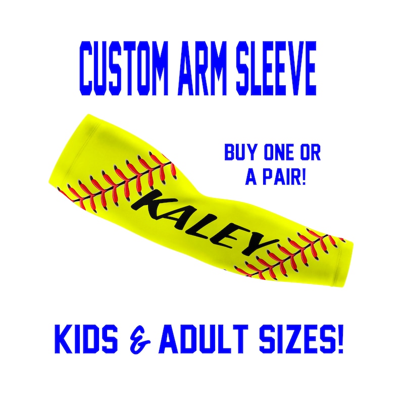 Personalized SOFTBALL arm sleeve Custom FASTPITCH laces Etsy