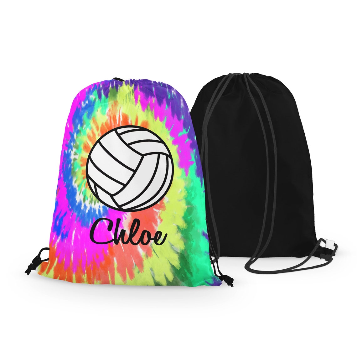 Personalized Volleyball Drawstring Bag Custom Volleyball Etsy