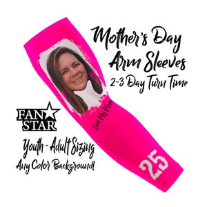 Custom Picture Arm Sleeves, Love My Mom, Great for Mother's Day, Sleeves for Kids and Adults, Baseball, Softball, Lacrosse, Soccer Gift image 10