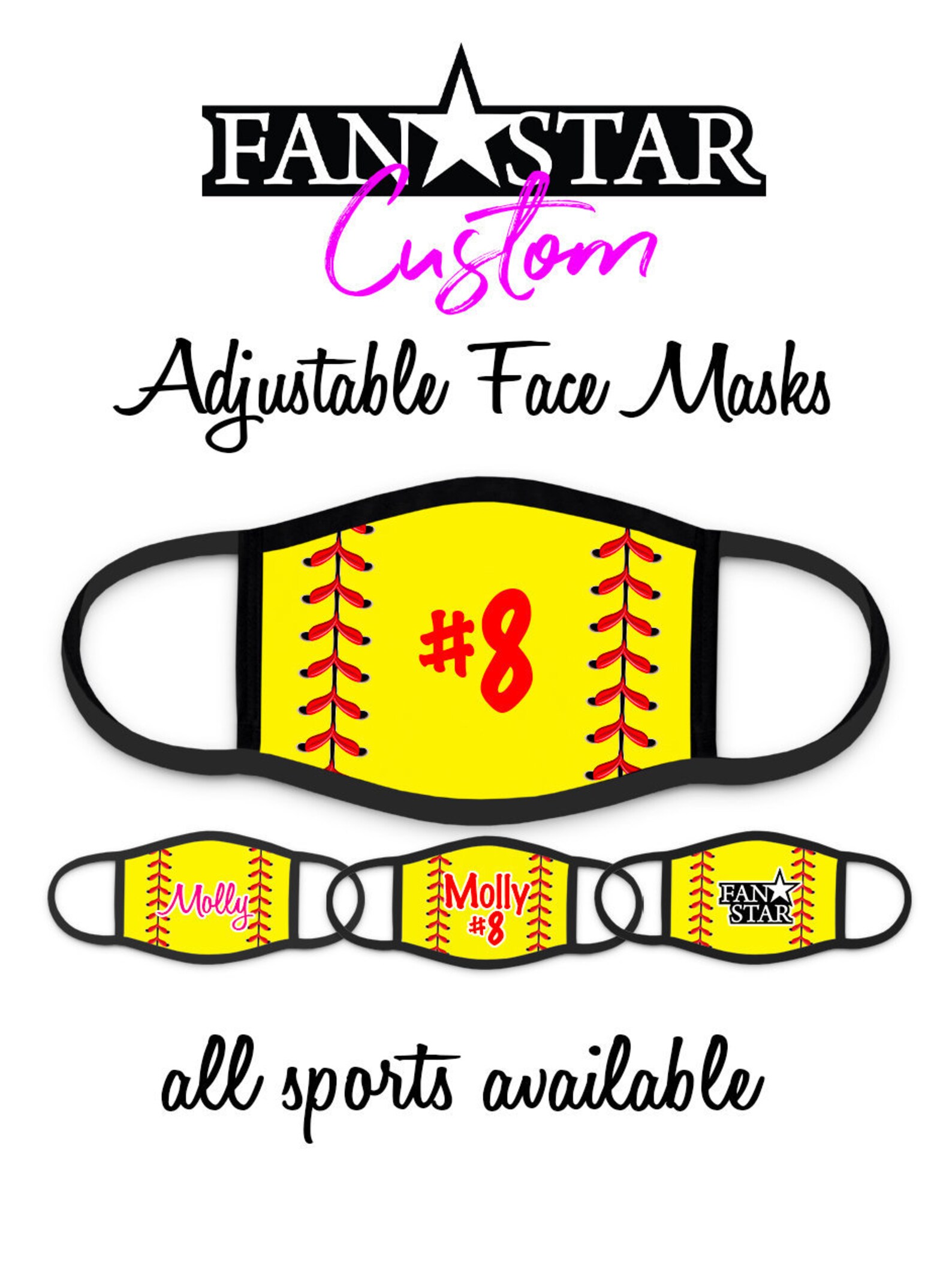 Custom Softball Face Mask Team Fastpitch Mask Kids and Etsy
