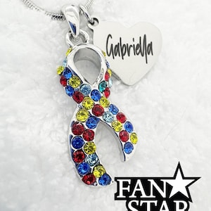 Crystal Ribbon Necklace - Etsy
