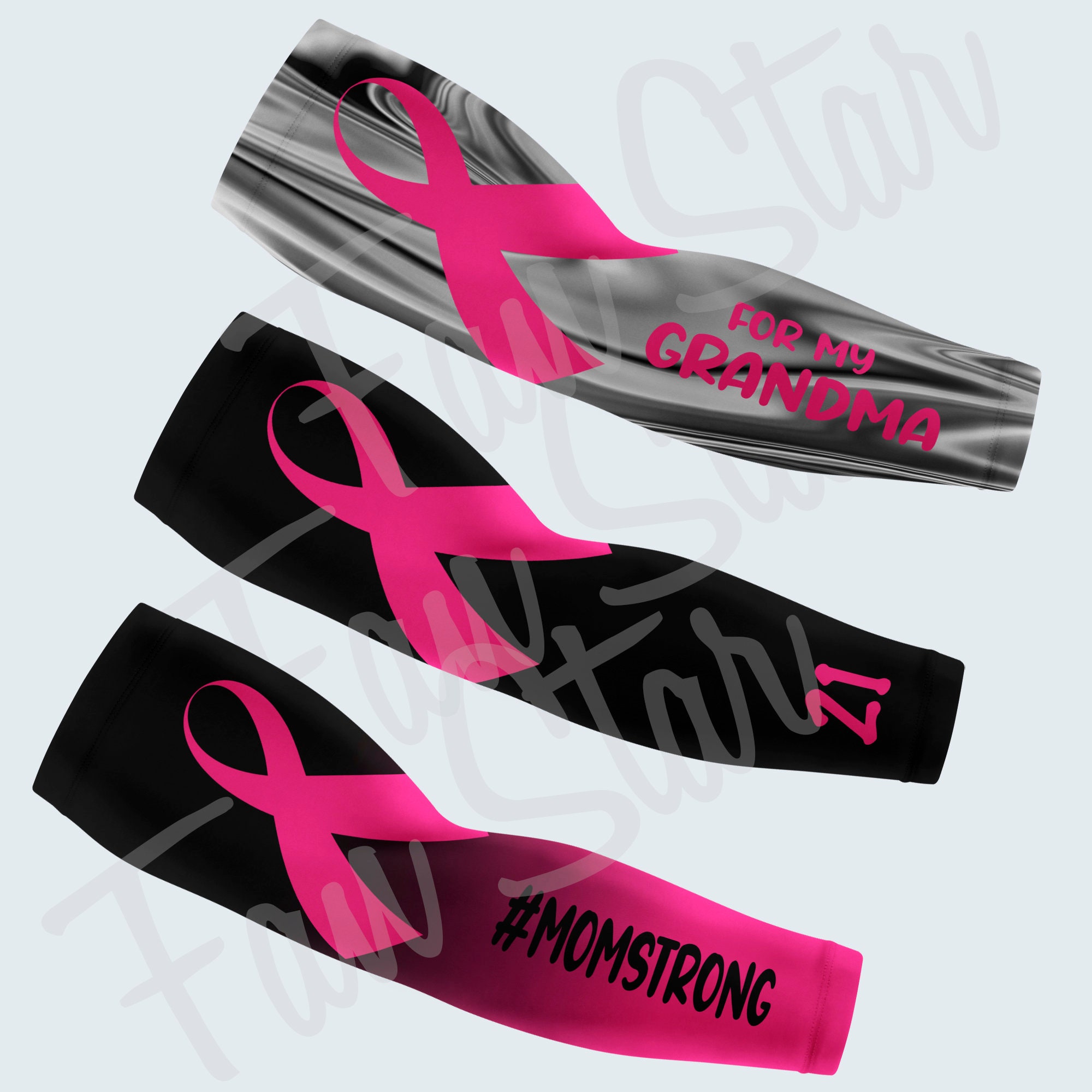 Pink Arm Sleeves - Pink Ribbon Brest Cancer Collection