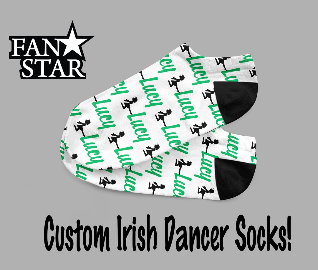 Personalized Irish Dancer Socks Custom Irish Dance Socks Crew No Show