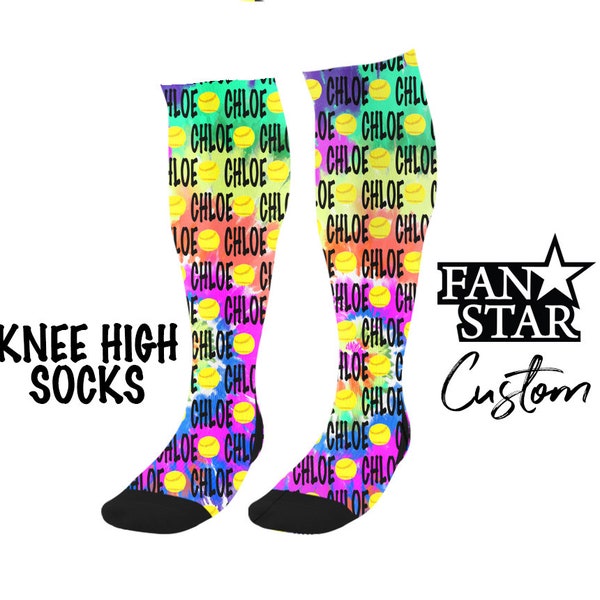 lime green tie dye softball socks