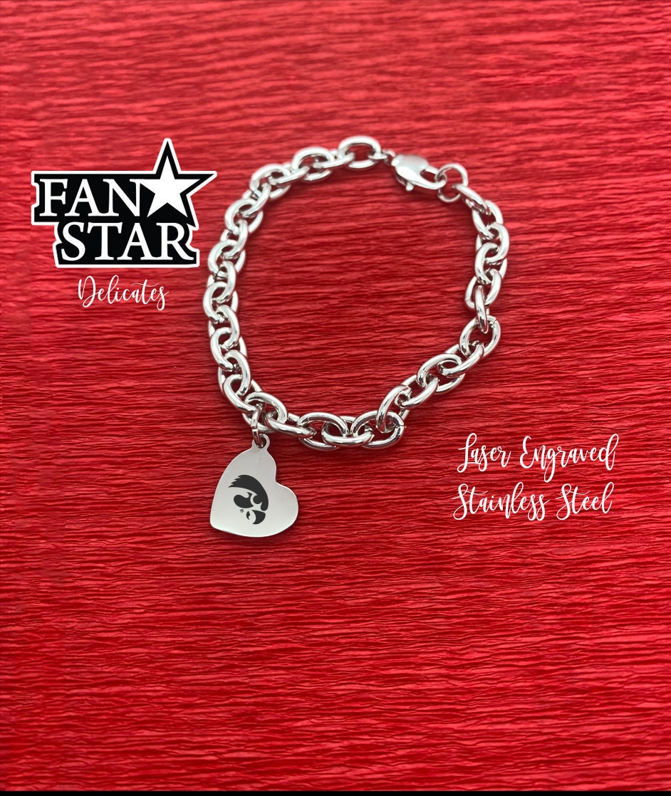 Gucci Sterling Silver Bracelet with Engraved Heart