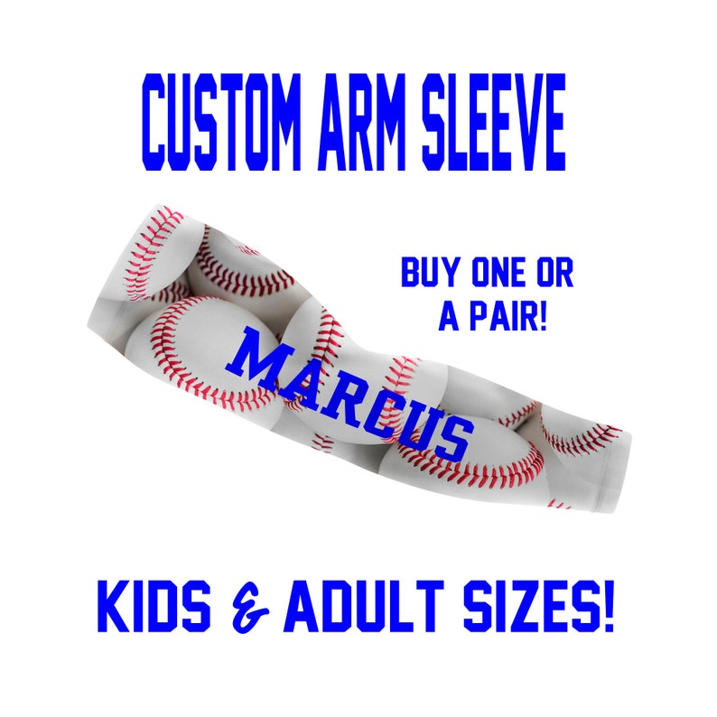 Personalized BASEBALL arm sleeve Custom Baseball Etsy