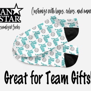 Personalized Volleyball Ankle Socks, Custom Volleyball Ankle Socks, Great Team Gift, Fun Volleyball Socks!