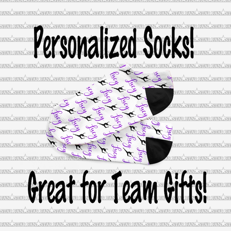 Personalized GYMNAST Socks Custom GYMNAST Socks Crew No Etsy