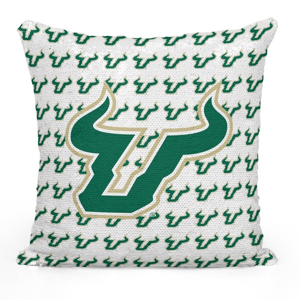 USF Sequin Mermaid Flip Pillow - South Florida Bulls Logo