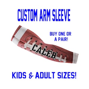 Personalized Football ARM Sleeve, Football Arm Sleeve for Kids and Adults, Fully Customizable with Name or Logo