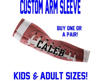 Personalized Football ARM Sleeve, Football Arm Sleeve for Kids and Adults, Fully Customizable with Name or Logo