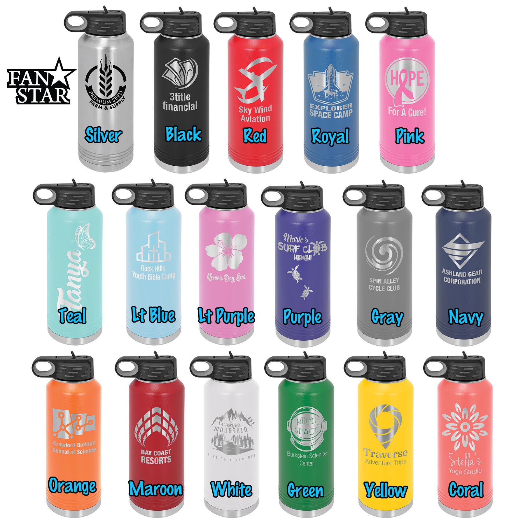 OWALA 40oz Freesip Bottle Custom Laser Engraved Double Insulated /  Stainless Steel Sports Bottles Personalized 